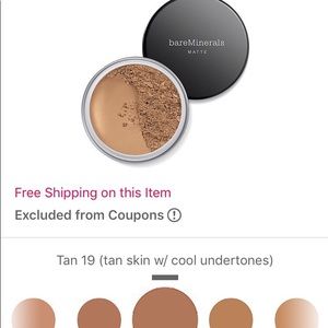 BAREMINERALS matte powder foundation in Tan